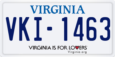 VA license plate VKI1463