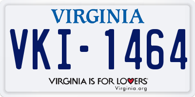 VA license plate VKI1464