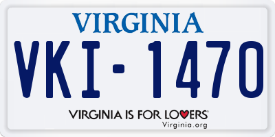 VA license plate VKI1470