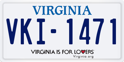 VA license plate VKI1471