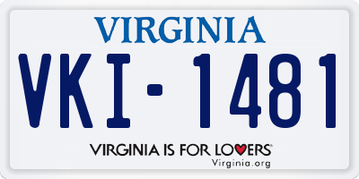 VA license plate VKI1481