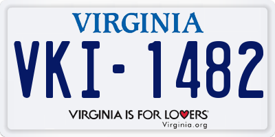 VA license plate VKI1482