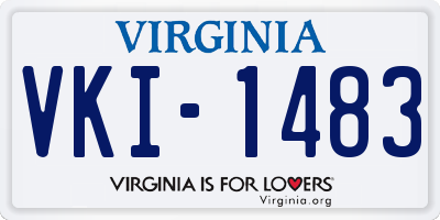 VA license plate VKI1483