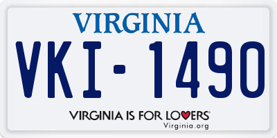 VA license plate VKI1490