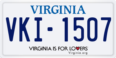 VA license plate VKI1507