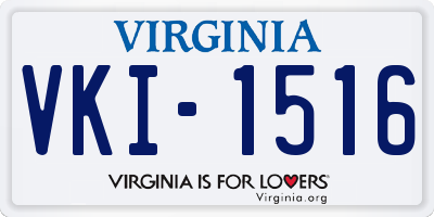 VA license plate VKI1516