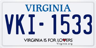 VA license plate VKI1533