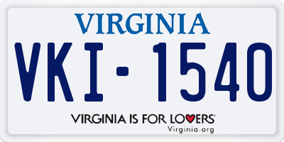 VA license plate VKI1540