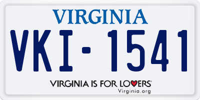VA license plate VKI1541
