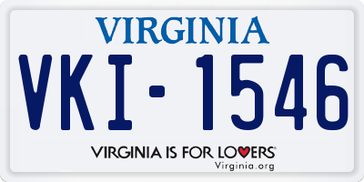 VA license plate VKI1546