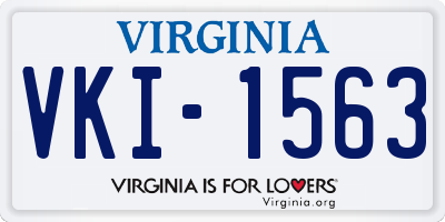VA license plate VKI1563