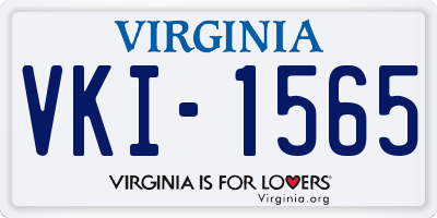 VA license plate VKI1565