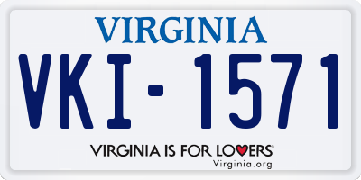 VA license plate VKI1571