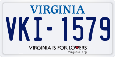 VA license plate VKI1579