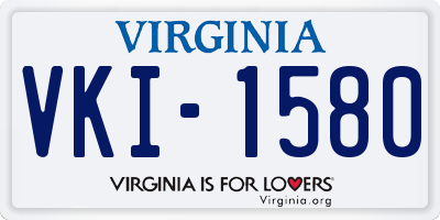 VA license plate VKI1580