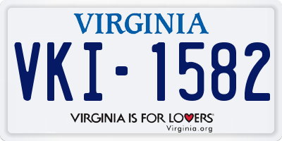 VA license plate VKI1582