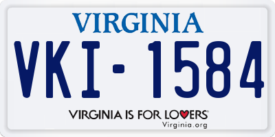 VA license plate VKI1584