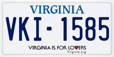 VA license plate VKI1585