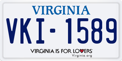 VA license plate VKI1589