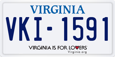 VA license plate VKI1591