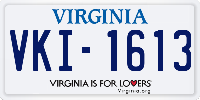 VA license plate VKI1613