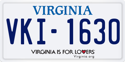 VA license plate VKI1630