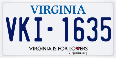 VA license plate VKI1635