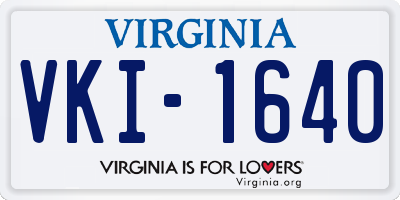 VA license plate VKI1640