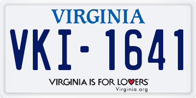 VA license plate VKI1641