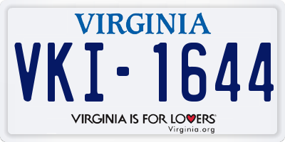 VA license plate VKI1644