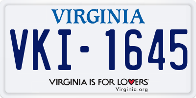 VA license plate VKI1645