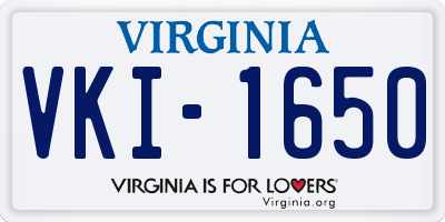 VA license plate VKI1650