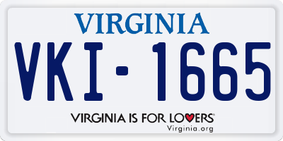 VA license plate VKI1665
