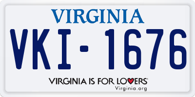 VA license plate VKI1676