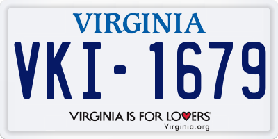 VA license plate VKI1679
