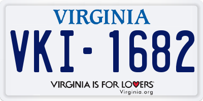 VA license plate VKI1682