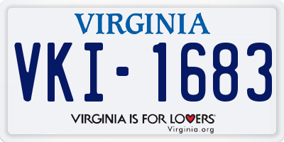 VA license plate VKI1683