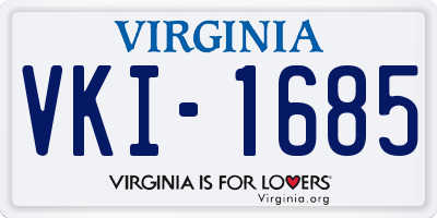 VA license plate VKI1685