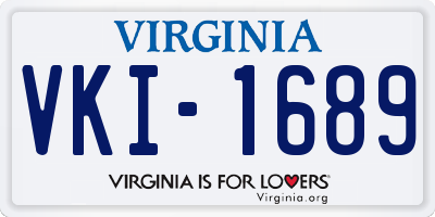 VA license plate VKI1689