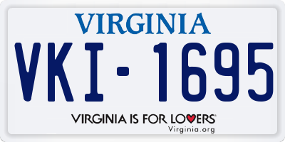 VA license plate VKI1695