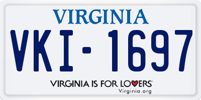 VA license plate VKI1697