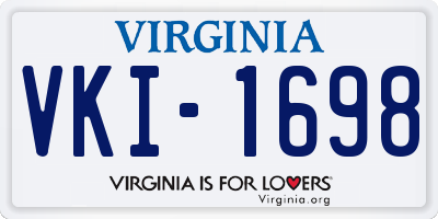 VA license plate VKI1698
