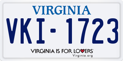 VA license plate VKI1723