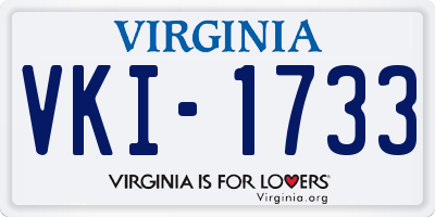 VA license plate VKI1733