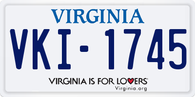VA license plate VKI1745