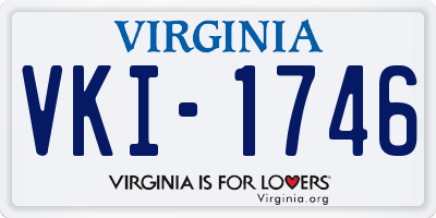 VA license plate VKI1746