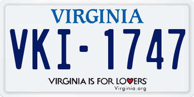 VA license plate VKI1747