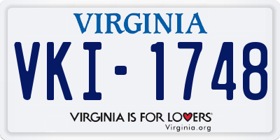 VA license plate VKI1748