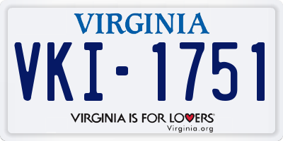 VA license plate VKI1751