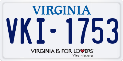 VA license plate VKI1753